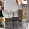 Double Hole Seasoning Condiment Box Clear Seasoning Storage Box Spices Container Set  Travel