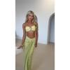 Lace Jacquard Vacation Seaside Casual Sexy Cool Solid Color Swimsuit Sleeveless Two-piece Suit