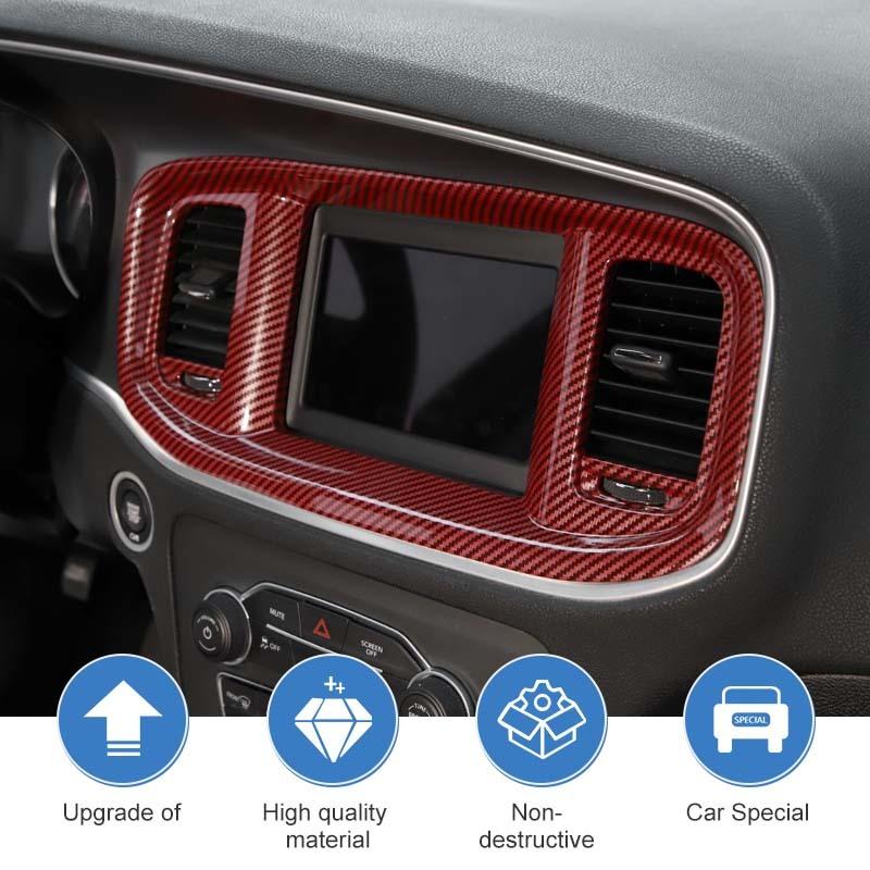 ABS Navigatiepaneel Decoratie Beschermhoes Sticker Geschikt Voor Dodge Charger 2015 En Hoger Auto Interieur Accessoires