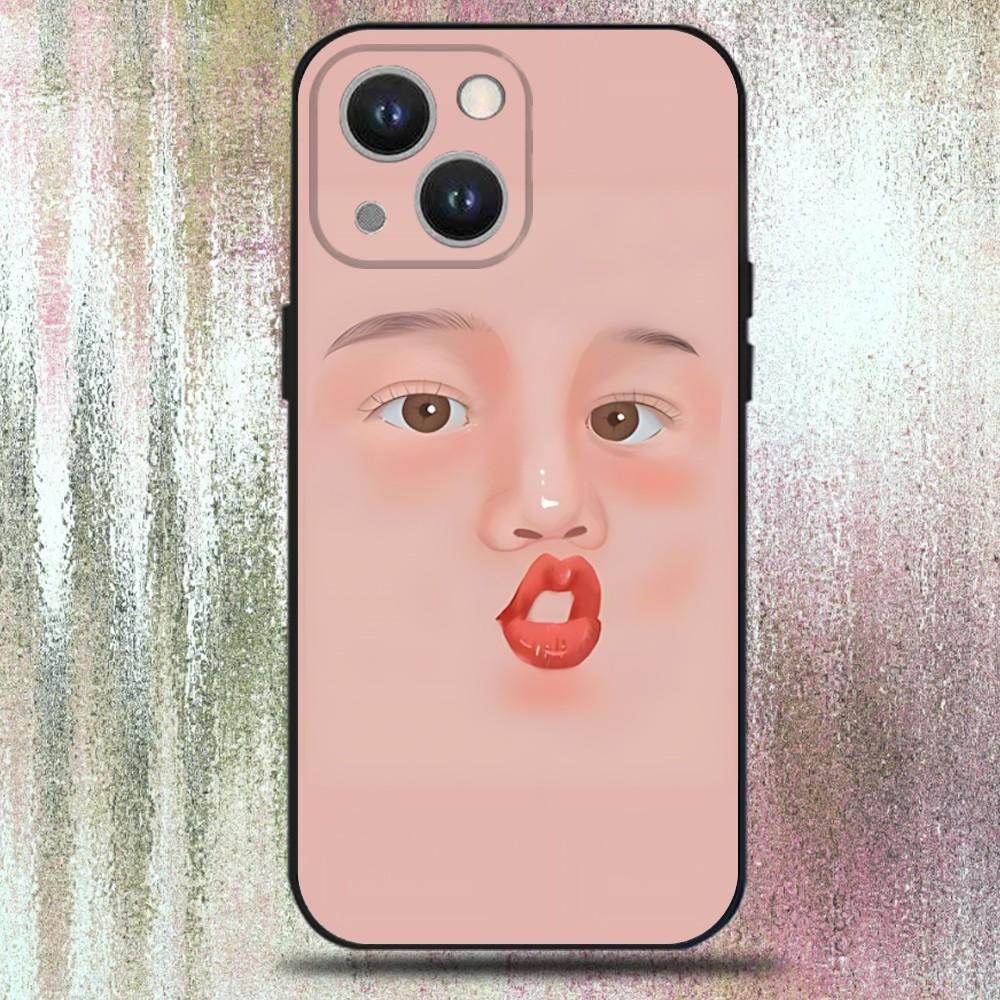 Funny Emoticons Phone Case For iPhone 16,15,14,13,12,11 Plus,Pro Max,XS,X,XR,SE,Mini,8,7,Soft Silicone Black Cover