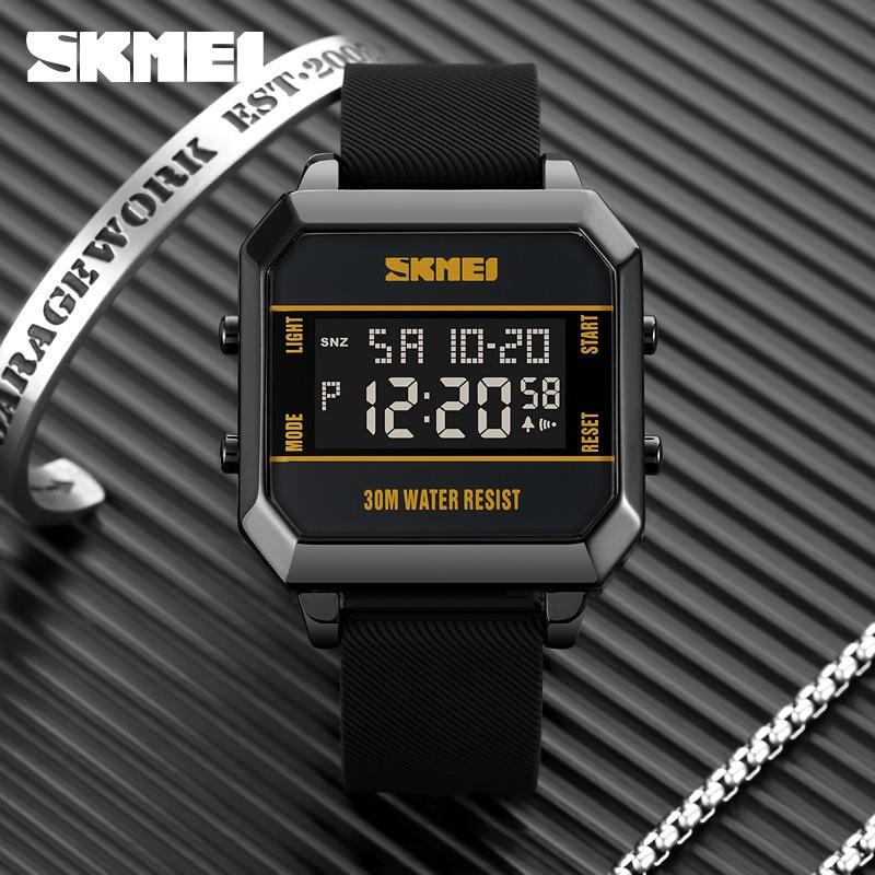 Electronic watch Fashion multi-functional male student sports watch Waterproof chronograph stopwatch Trendy brand men's electronic watch
