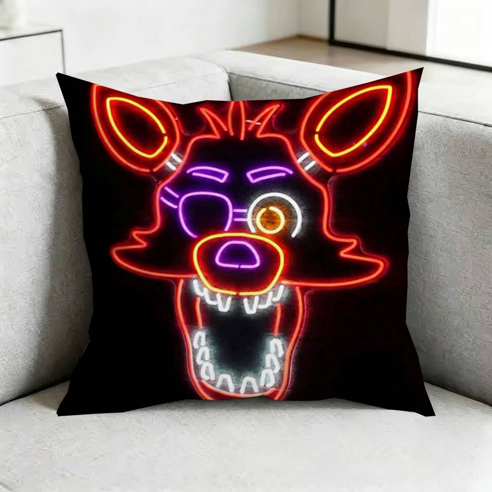 Five Nights AtFreddys FnafF Pillow Case Square DoubleSided Sofa Cushion Cover Bedroom Bedside Pillow Gift