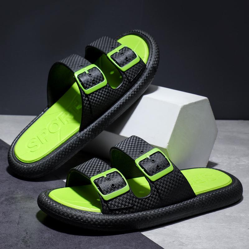 2024 new EVA pad home wear-resistant bathroom foreign trade slippers men's large size Korean version personalized summer wear soft bottom