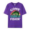 Kids Gone FishingShirt Boy Toddler Funny Bass Dad Black Shirt Graphic Tees Men Funny T Shirts Tshirts Plus Size Chinese Style