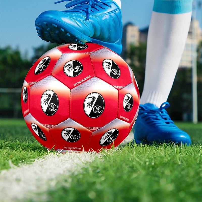 SC Freiburg Print Size 5 Soccer Ball, PU Wear Resistant Football for Match Training and Daily Practice, Birthday Gift for Soccer Fans