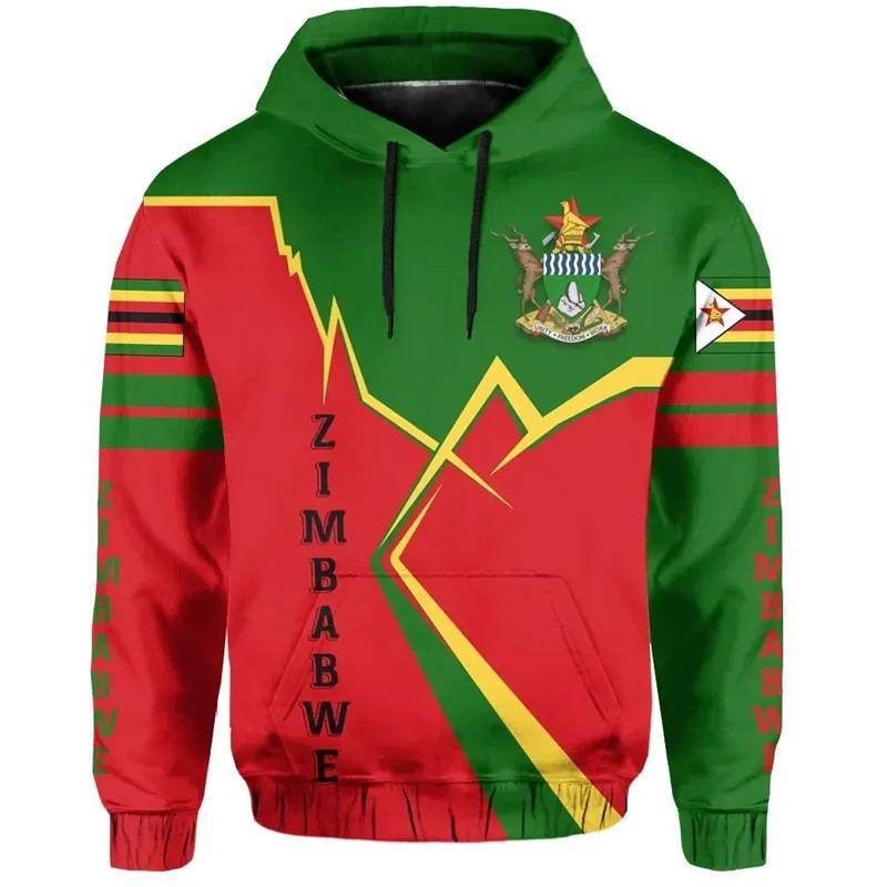 

Newest 2025 Zimbabwe Emblem Graphic Hoodies Loose Unisex Oversized Hooded Sweatshirts Spring Casual Streetwear Tops Pullovers 4XL