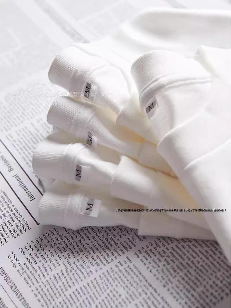 200g Heavyweight Pure Cotton Plus Size Unisex White Loose Short Sleeve T-shirt for Couples