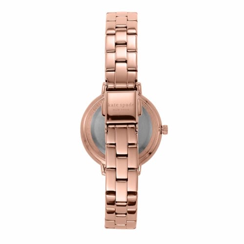 Kate Spade New York Women's Morningside Stainless Steel Scallop Ring Quartz Watch, One Size, Rose Gold Mini.