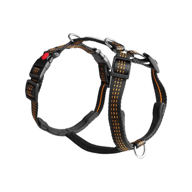 Adjustable Solid Nylon Dog Harness with 2 D-Rings Lightweight Comfortable No-Pull H-typed Dog Chest Harness Outdoor Pet Supplies