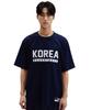 BUZZERBEATER Korea Text T-Shirt Navy