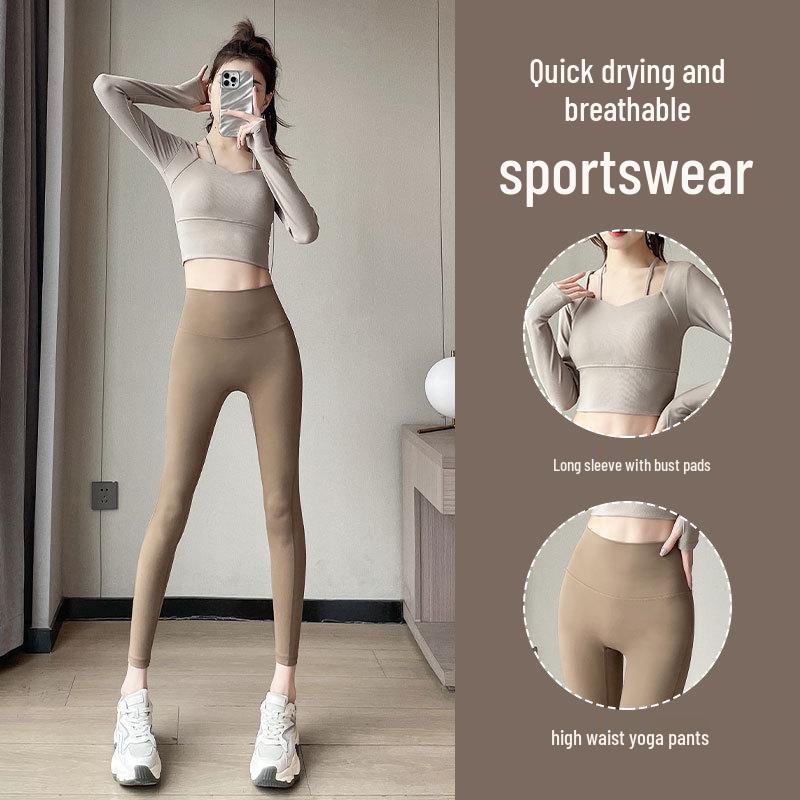 Women's Summer Yoga Suit Set: Padded Sports Top & Pilates Pants