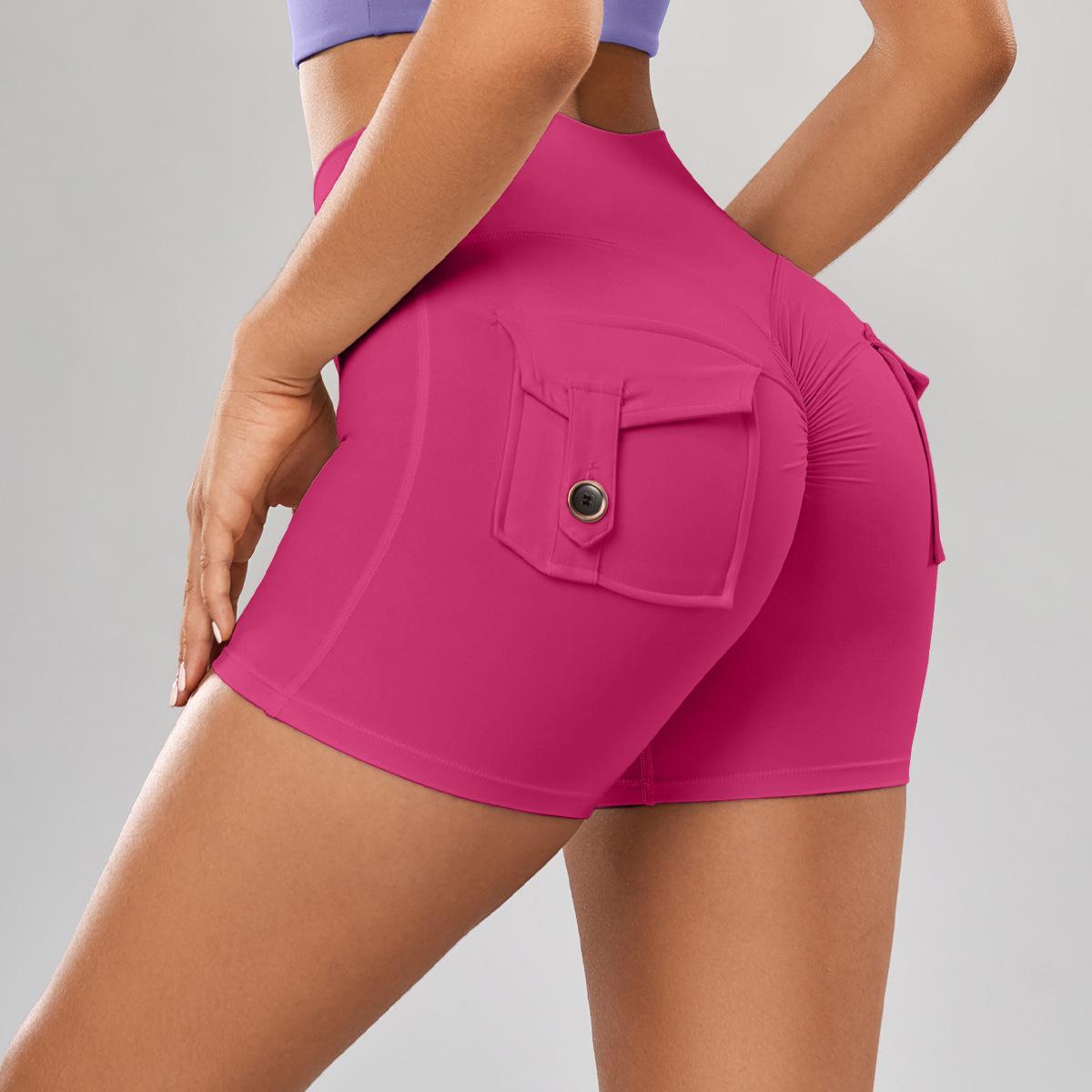 

Женские шорты для йоги с высокой талией и эффектом «персика» - для бега и спорта на открытом воздухе 6/M