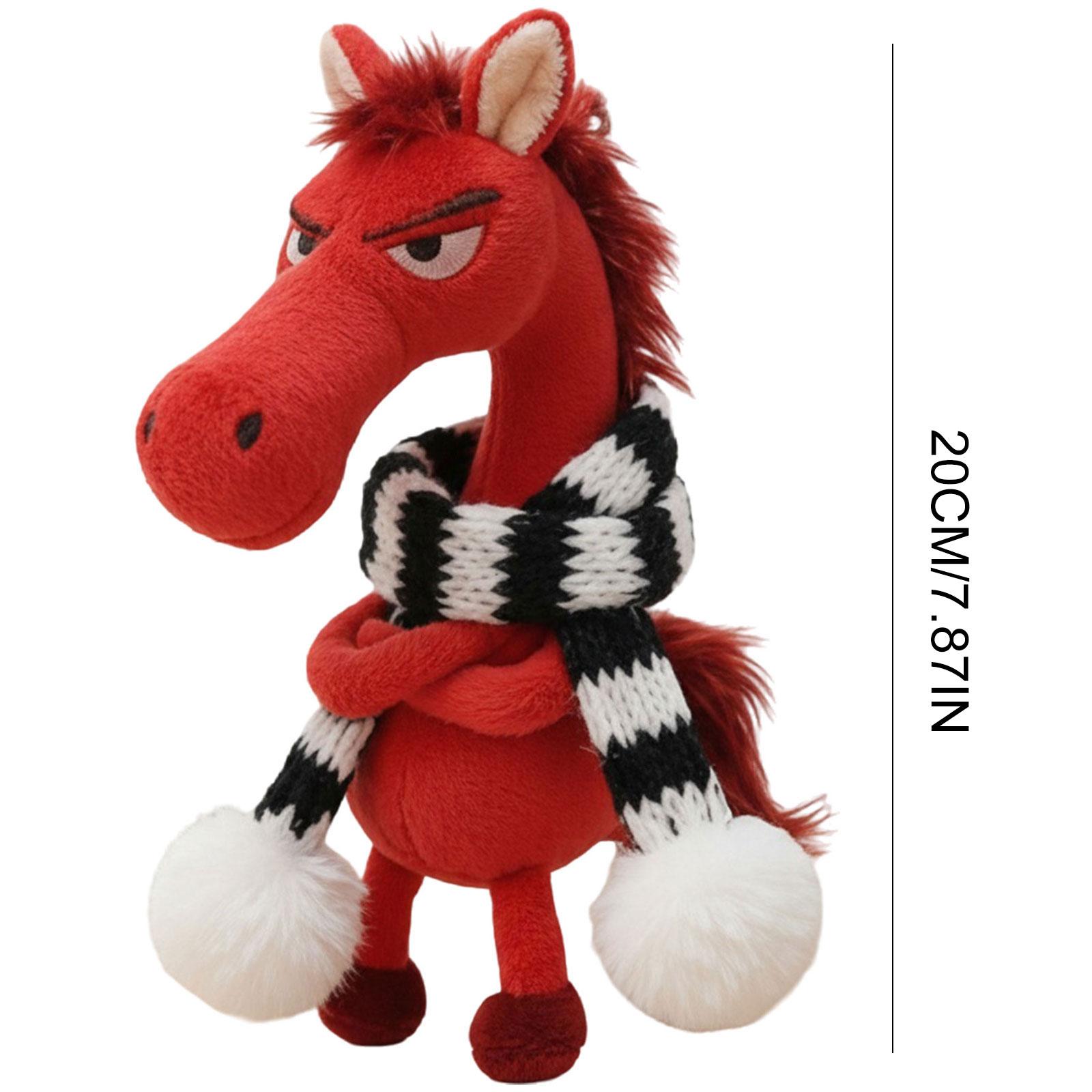 Soft Horse Plush Pendant 2026 New Year Good Luck Gift Small Lucky Pony Toy Guardians Backpack Cute Horse Decoration Keychain