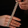 Art Deco Vintage Black Lacquer Emerald Diamond Bangle Bracelet for Women
