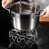 Egg Steamer Rack Circular Waves Food Contact Safe Stainless Steel Multifunctional Steaming Holder for Baby Food Cooking