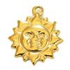 Handmade 18K Gold Plated Stainless Steel Sun Star Pendant Necklace.
