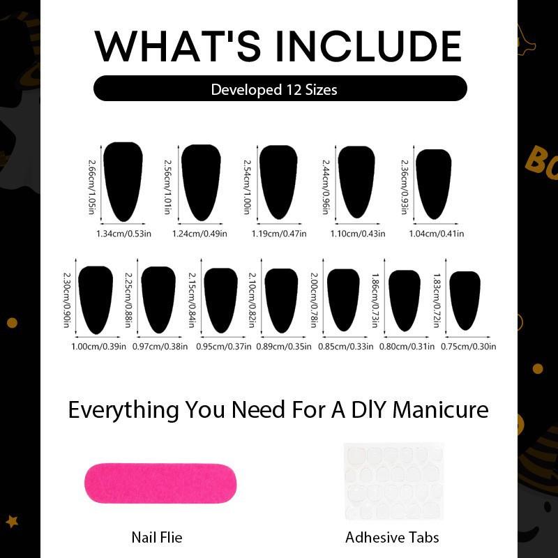 Press On Fake Nails Halloween Almond Stick On False Nail with Circus Clown Design Glossy Full Cover Artificial Acrylic Glue On Nails for Women 24Pcs