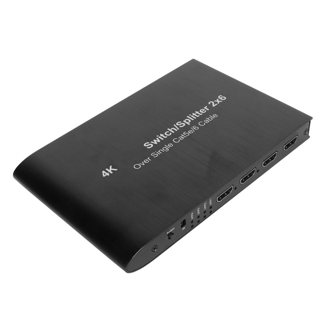 2x6 HD Multimedia Interface Switch 2 In 6 Out 3.5mm Sound 4K 3D 1080P HDCP2.2 HDR 10 Video Switcher