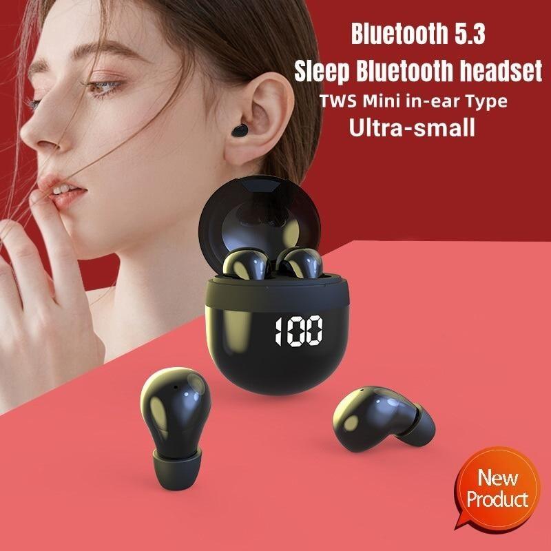 SK18 מיני אוזניות Bluetooth Sleep TWS In-Ear HIFI איכות צליל עמיד למים, עמיד לזיעה, הפחתת רעשי מגע אינטליגנטי ספורט