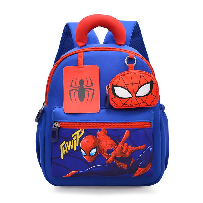 Elsa Spider-Man Cartoon Kinderrucksack mit atmungsaktivem Nylon für den Schulgebrauch