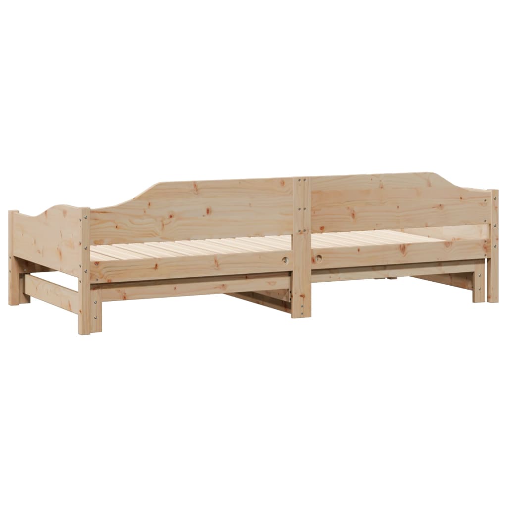 Pull Out Daybed 90x190 cm Solid Pine Wood