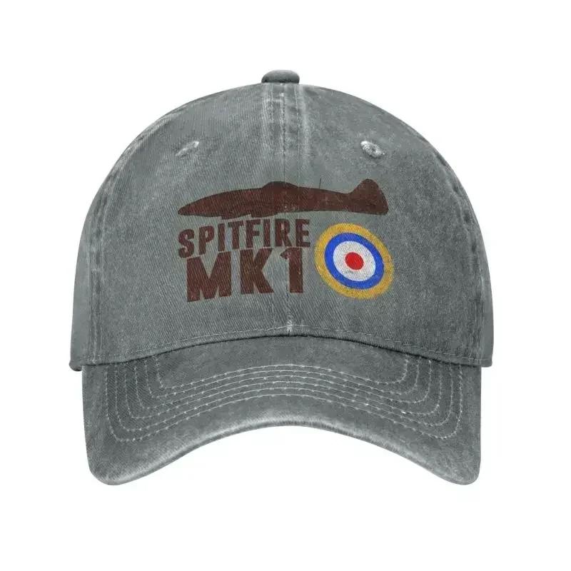 Unisex Cotton Vintage Spitfire UK RAF British WWII Baseball Cap Adult Supermarine Fighter Adjustable Dad Hat Sun Protection