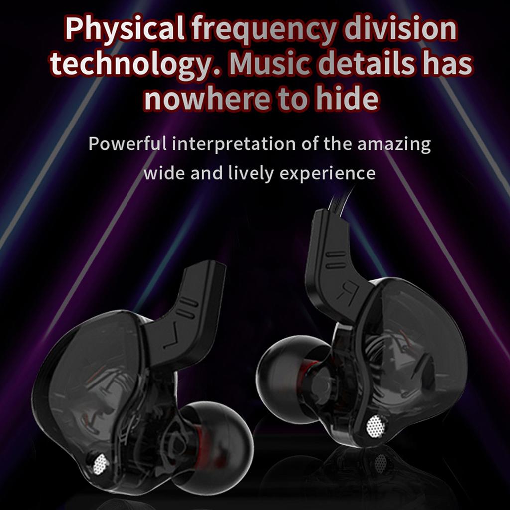 QKZ AK6 Universal 3.5mm HiFi Sport Headphones In Ear Earphone for Running with Microphone Headset Music Earbuds