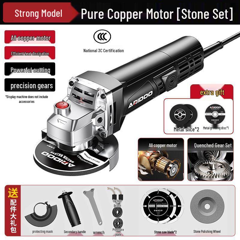 Compact Multi-Functional Handheld Angle Grinder and Polisher