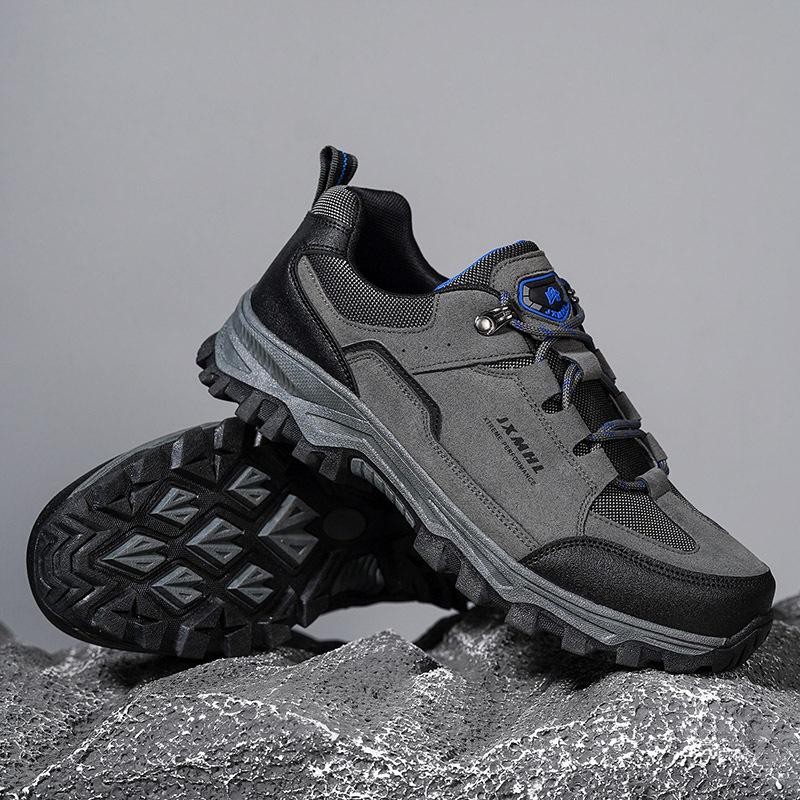 Outdoor men's mountaineering shoes wear-resistant climbing field training couple women's sports shoes low-top new models