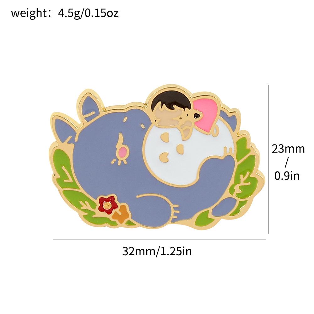 105 Spilla Metallica Animazione Miyazaki Hayao Cincillà Ponyo Sosuke Spilla in Lega Decorazione Accessori Zaino