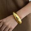2024 New Fashion Round Wide Grain Bangle Irregular Alloy Open Bracelet Women Gold Silver Creative Handmade Bracelets