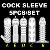 Reusable Condom Penis Sleeve Male Enlargement Time Delay Spike Clit Massager Cover Crystal Clear Condoms Adult Sex Toy