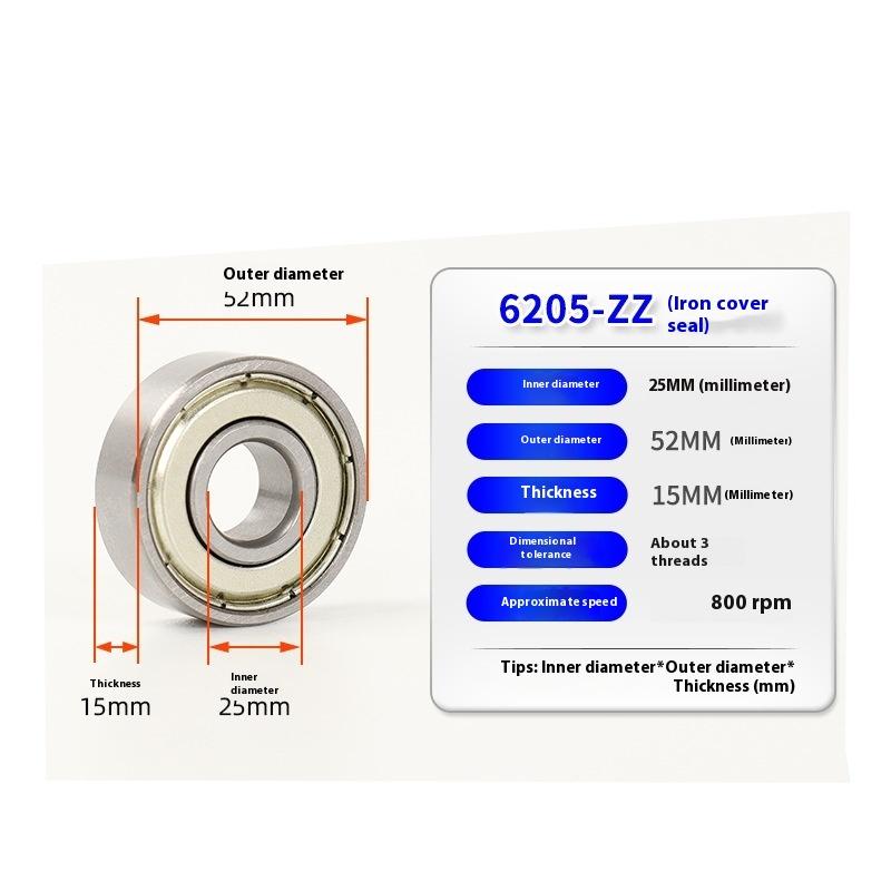 2Pcs Non-Magnetic Antirust Ball Bearing 6200 6201 6202 6203 6204 6205 6206 2Z 304 Stainless Steel Bearings