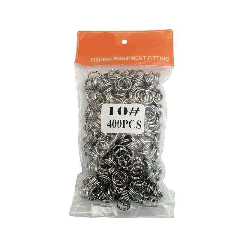 400/500 szt. Kółka łącznikowe wędkarskie 4-10mm Crank Przynęta twarda Agrafka Wzmocnione Podwójna pętla Rozwierane Karpiowe Przynęta Wędkarska Akcesoria Pesca