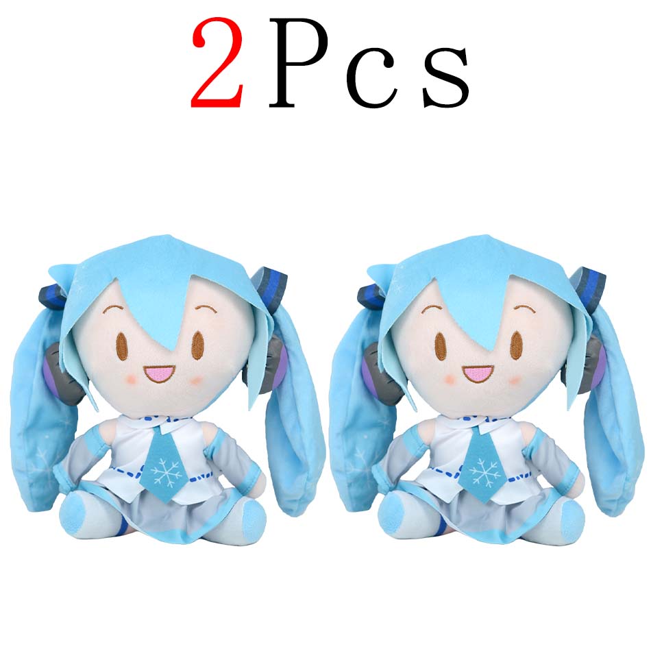 Cartoon 20cm Hatsune Miku Plush Doll Toy Anime sakura Miku snow Miku Character KawaiiSitting posture Fufu Kids Christmas Gift