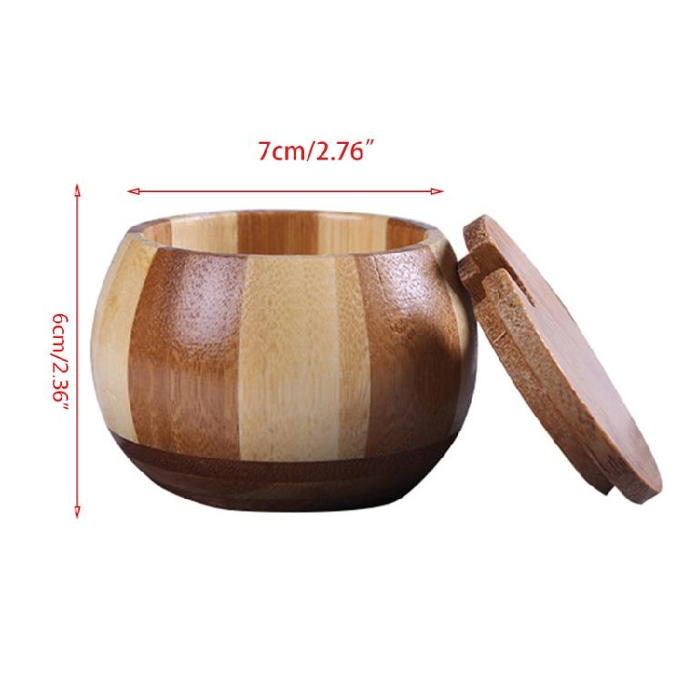 Seasoning Box with Spoon Lid Kitchen Tool Seasoning Accessories Wood Material