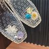 1Set Fashion Crystal Shoes Decorations Advanced Bead Flower Pearl Bow Sequin Shoe Charms Set DIY Detachable Shoes Accessories