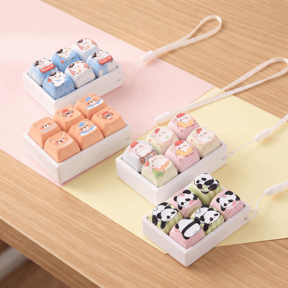 Sensory Clicky Button Keyboard Clicker Toy Keyring Keyboard Button Clicker Key Chain Pendant