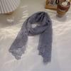 Versatile Retro Lace Scarf 130×30cm Elegant Headscarf Embroidered Flower Literary Style Embroidered Scarf for Women