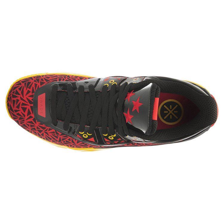 Li Ning WOW 4 Basketball Shoes Unisex Mid Top Red/Black/Yellow ABAL037-21