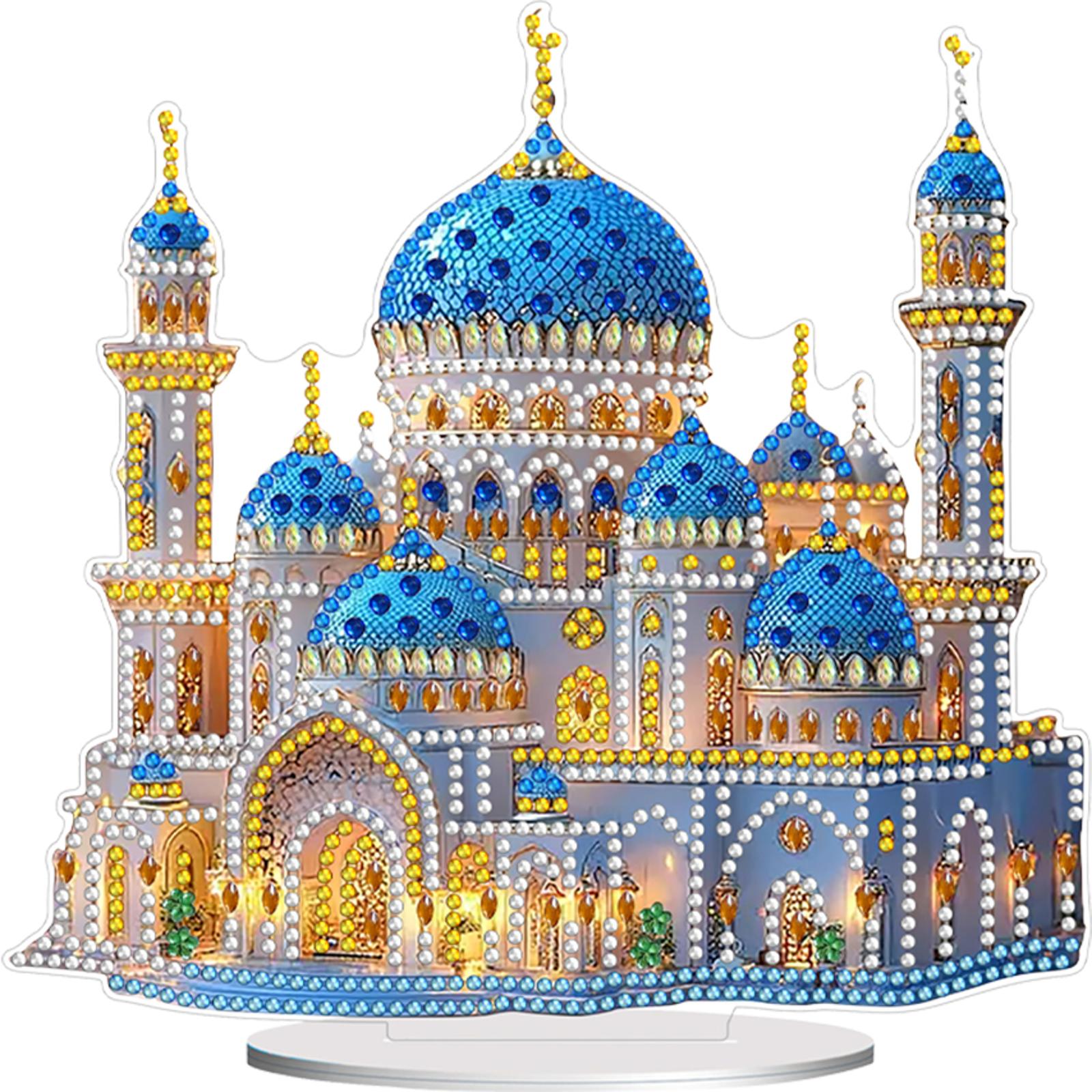 

Acrylic Special Shaped Islamic Ramadan 5D DIY Diamond Art Tabletop Decorations Diamond Painting Desktop Decorations for Beginner