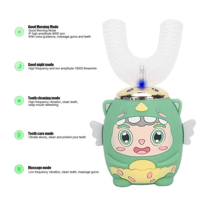 Children's Electric Toothbrush. U-shaped Toothbrush Head. Sonic Toothbrush. IPX7