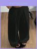 Pantaloni Casual Comodi a Vita Alta con Coulisse da Donna per l'Autunno
