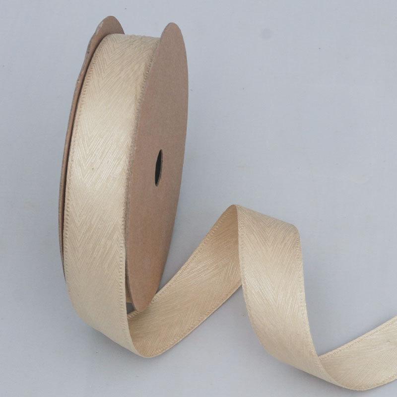 Decorative Romantic and Cozy Solid Color Matte Herringbone Twill Patterned Ribbon Handmade Diy Bow Tie Hair Collar Hat Gift Box Decorative Ribbon