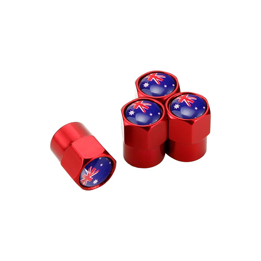 4PCS Australia Flag Car Wheel Tire Valve Caps Tyre Stem For Mazda Volkswagen Ford MG Skoda Toyota BMWi Hyundai Kia Tesla Subaru
