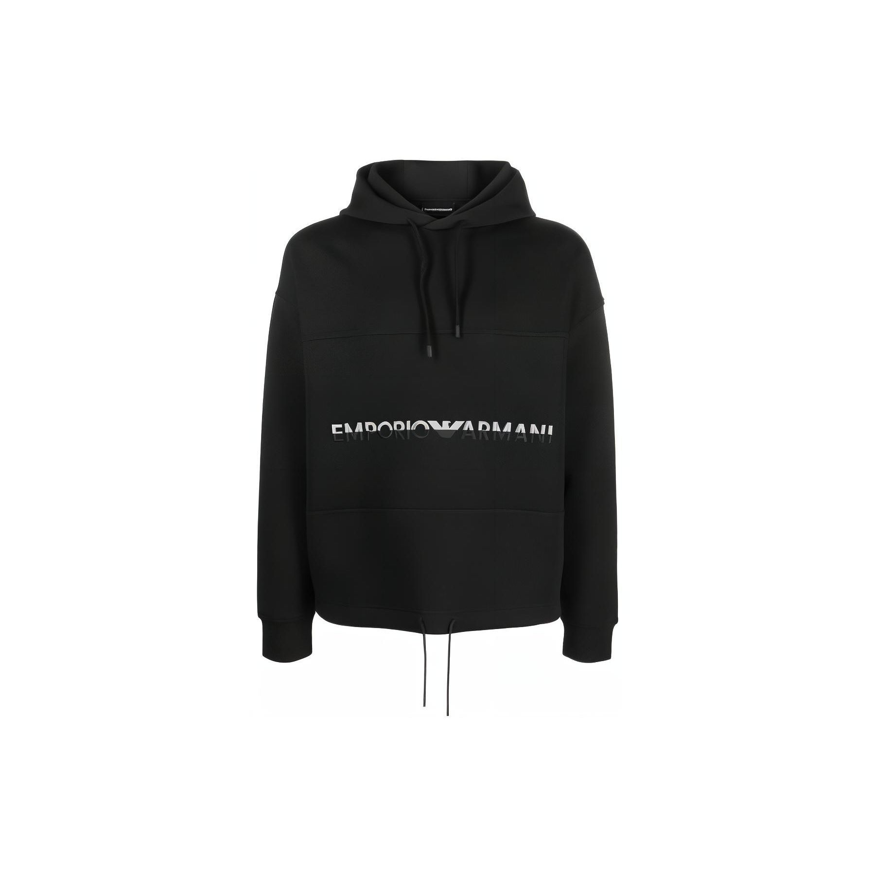 Emporio Armani Ss23 Letter Embroidered Logo Hoodie Men hoodies Black 6R1MCM-1JHSZ-0999 S