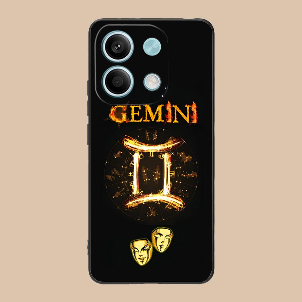 Zodiac Sign Gemini Mobile Phone Case for POCO M7 M6 M5 M4 M3 X7 X6 X5 X4 X3 Pro GT 5G Colorful Printing Cover Pretty Luxury