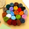24 Farben Wollfilz-Set Nadelfilz-Zubehör für Anfänger mit Nadelfilz-Anleitung Wollvlies Holzgriff