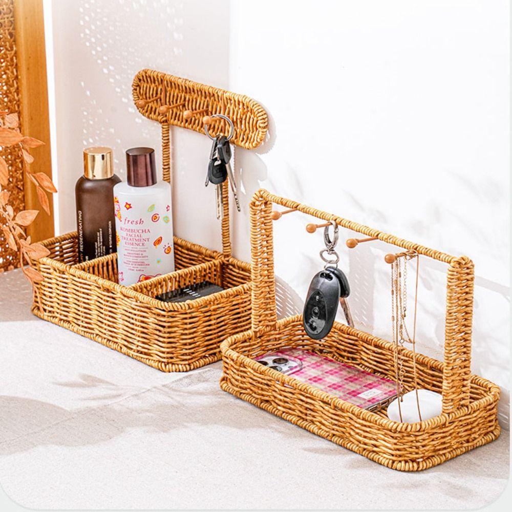 Khaki Key Necklace Jewelry Basket Wall Hanging Basket  Dormitory Balcony Decorative
