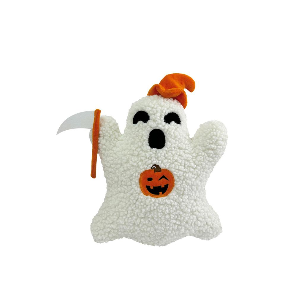 Spooky Ghost Plush Toy Pumpkin Pillow Cushion for Children's Halloween Decoration and Birthday Christmas Gift